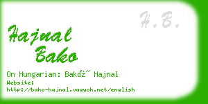 hajnal bako business card